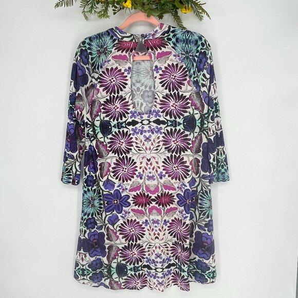 Free People Psychedelic Floral Dress SP Boho Festival Party Rave Art Fun Vibes - Picture 5 of 13